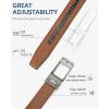imageBOSTANTEN Mens Belt Leather Ratchet 1 38 Belt For Men Gift Dress and Casual with Adjustable Buckle Trim to Fit007light Brown