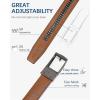 imageBOSTANTEN Mens Belt Leather Ratchet 1 38 Belt For Men Gift Dress and Casual with Adjustable Buckle Trim to Fit008black  Brown