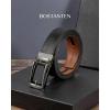 imageBOSTANTEN Mens Belt Leather Ratchet 1 38 Belt For Men Gift Dress and Casual with Adjustable Buckle Trim to Fit008black  Brown