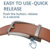 imageBOSTANTEN Mens Belt Leather Ratchet 1 38 Belt For Men Gift Dress and Casual with Adjustable Buckle Trim to Fit011gunbrown