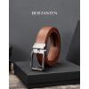 imageBOSTANTEN Mens Belt Leather Ratchet 1 38 Belt For Men Gift Dress and Casual with Adjustable Buckle Trim to Fit011gunbrown