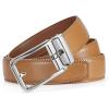 imageBOSTANTEN Mens Belt Leather Ratchet 1 38 Belt For Men Gift Dress and Casual with Adjustable Buckle Trim to Fit012silverbrown