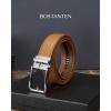 imageBOSTANTEN Mens Belt Leather Ratchet 1 38 Belt For Men Gift Dress and Casual with Adjustable Buckle Trim to Fit012silverbrown