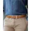imageBOSTANTEN Mens Belt Leather Ratchet 1 38 Belt For Men Gift Dress and Casual with Adjustable Buckle Trim to Fit012silverbrown