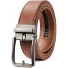 imageBOSTANTEN Mens Belt Leather Ratchet 1 38 Belt For Men Gift Dress and Casual with Adjustable Buckle Trim to Fit011gunbrown