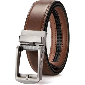 imageBOSTANTEN Mens Belt Leather Ratchet 1 38 Belt For Men Gift Dress and Casual with Adjustable Buckle Trim to Fit001vintage Brown