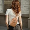 imageBOSTANTEN Sling Bag for Women Crossbody Bag Vegan Leather Cross Body Purse Large Fanny Pack Travel PurseLight Brown