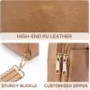 imageBOSTANTEN Sling Bag for Women Crossbody Bag Vegan Leather Cross Body Purse Large Fanny Pack Travel PurseLight Brown