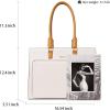 imageBOSTANTEN Leather Briefcase for Women Vintage 156 inch Laptop Bag for Women Business Tote Shoulder HandbagBeige