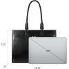 imageBOSTANTEN Leather Briefcase for Women Vintage 156 inch Laptop Bag for Women Business Tote Shoulder HandbagBlack