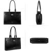 imageBOSTANTEN Leather Briefcase for Women Vintage 156 inch Laptop Bag for Women Business Tote Shoulder HandbagBlack