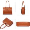 imageBOSTANTEN Leather Briefcase for Women Vintage 156 inch Laptop Bag for Women Business Tote Shoulder HandbagBrown