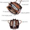 imageBOSTANTEN Leather Briefcase for Women Vintage 156 inch Laptop Bag for Women Business Tote Shoulder HandbagBrown