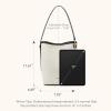 imageBOSTANTEN Bucket Bag Purses for Women Trendy Shoulder Bag Canvas Handbag with Adjustable StrapBlackbeige