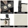 imageBOSTANTEN Bucket Bag Purses for Women Trendy Shoulder Bag Canvas Handbag with Adjustable StrapBlackbeige