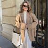 imageBOSTANTEN Bucket Bag Purses for Women Trendy Shoulder Bag Canvas Handbag with Adjustable StrapBlackbeige