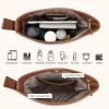 imageBOSTANTEN Bucket Bag Purses for Women Trendy Shoulder Bag Canvas Handbag with Adjustable StrapCamel Brown