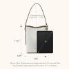 imageBOSTANTEN Bucket Bag Purses for Women Trendy Shoulder Bag Canvas Handbag with Adjustable StrapGreenbeige
