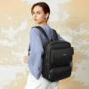 imageBOSTANTEN Leather Backpack for Women 156 inch Laptop Backpack Purse Casual Business Travel Computer Shoulder Bags with Trolley Sleeve BrownBlack