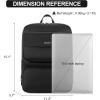 imageBOSTANTEN Leather Backpack for Women 156 inch Laptop Backpack Purse Casual Business Travel Computer Shoulder Bags with Trolley Sleeve BrownBlack