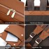 imageBOSTANTEN Leather Backpack for Women 156 inch Laptop Backpack Purse Casual Business Travel Computer Shoulder Bags with Trolley Sleeve BrownBrown