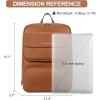 imageBOSTANTEN Leather Backpack for Women 156 inch Laptop Backpack Purse Casual Business Travel Computer Shoulder Bags with Trolley Sleeve BrownBrown