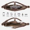 imageBOSTANTEN Shoulder Bags for Women Small Crescent Moon Underarm Purse Trendy Vegan Leather HandbagBrown