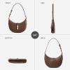 imageBOSTANTEN Shoulder Bags for Women Small Crescent Moon Underarm Purse Trendy Vegan Leather HandbagBrown