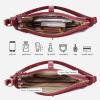 imageBOSTANTEN Shoulder Bags for Women Small Crescent Moon Underarm Purse Trendy Vegan Leather HandbagWine Red