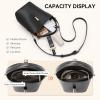 imageBOSTANTEN Small Bucket Bag for Women Trendy Vegan Leather Crossbody Bags Shoulder Purses Designer Ladies HandbagsBlack