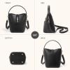 imageBOSTANTEN Small Bucket Bag for Women Trendy Vegan Leather Crossbody Bags Shoulder Purses Designer Ladies HandbagsBlack
