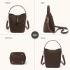 imageBOSTANTEN Small Bucket Bag for Women Trendy Vegan Leather Crossbody Bags Shoulder Purses Designer Ladies HandbagsCoffee