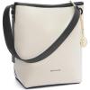 imageBOSTANTEN Bucket Bag Purses for Women Trendy Shoulder Bag Canvas Handbag with Adjustable StrapBlackbeige