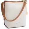imageBOSTANTEN Bucket Bag Purses for Women Trendy Shoulder Bag Canvas Handbag with Adjustable StrapCamel Brown