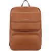 imageBOSTANTEN Leather Backpack for Women 156 inch Laptop Backpack Purse Casual Business Travel Computer Shoulder Bags with Trolley Sleeve BrownBrown