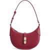 imageBOSTANTEN Shoulder Bags for Women Small Crescent Moon Underarm Purse Trendy Vegan Leather HandbagWine Red