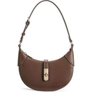 imageBOSTANTEN Shoulder Bags for Women Small Crescent Moon Underarm Purse Trendy Vegan Leather HandbagBrown