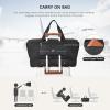 imageBOSTANTEN Large Duffle Bag for Travel ampamp Gym  Womens Weekender with Shoe Compartment ampamp Trolley Sleeve  Waterproof Mummy Hospital BagZBlack