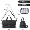 imageBOSTANTEN Large Duffle Bag for Travel ampamp Gym  Womens Weekender with Shoe Compartment ampamp Trolley Sleeve  Waterproof Mummy Hospital BagZBlack