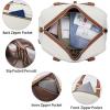 imageBOSTANTEN Weekender Bags for Women Leather Travel Duffle Bag Carry On Large Tote Duffel with Shoe Compartment and Trolley SleeveBBeigeBrown