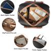 imageBOSTANTEN Weekender Bags for Women Leather Travel Duffle Bag Carry On Large Tote Duffel with Shoe Compartment and Trolley SleeveBBlackBrown