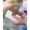 imageBOSTANTEN Small Wallet for Women Leather RFID Blocking Card Holder Bifold Compact Wallets With Zipper Coin Pocket BlackBrownBeigeBrown