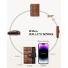 imageBOSTANTEN Small Wallet for Women Leather RFID Blocking Card Holder Bifold Compact Wallets With Zipper Coin Pocket BlackBrownBlackBrown