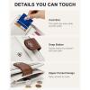 imageBOSTANTEN Small Wallet for Women Leather RFID Blocking Card Holder Bifold Compact Wallets With Zipper Coin Pocket BlackBrownBrownWhite