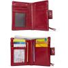 imageBOSTANTEN Women Leather Wallet RFID Blocking Small Bifold Zipper Pocket Wallet Card Case Purse with ID Window1awine red