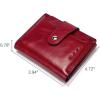 imageBOSTANTEN Women Leather Wallet RFID Blocking Small Bifold Zipper Pocket Wallet Card Case Purse with ID Window1awine red