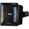 imageBOSTANTEN Women Leather Wallet RFID Blocking Small Bifold Zipper Pocket Wallet Card Case Purse with ID Window1black