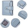 imageBOSTANTEN Women Leather Wallet RFID Blocking Small Bifold Zipper Pocket Wallet Card Case Purse with ID Window1blue