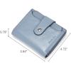 imageBOSTANTEN Women Leather Wallet RFID Blocking Small Bifold Zipper Pocket Wallet Card Case Purse with ID Window1blue