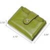 imageBOSTANTEN Women Leather Wallet RFID Blocking Small Bifold Zipper Pocket Wallet Card Case Purse with ID Window1green